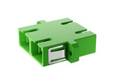 SC/APC duplex SM ceramic adapter green