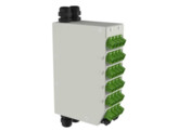 DIN rail box double KK for 24 SC simplex/12 LC duplex adapters