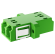 008324 LC/APC duplex SM ceramic adapter green (SC footprint)  LC/APC duplex SM ceramic adapter green (SC footpri